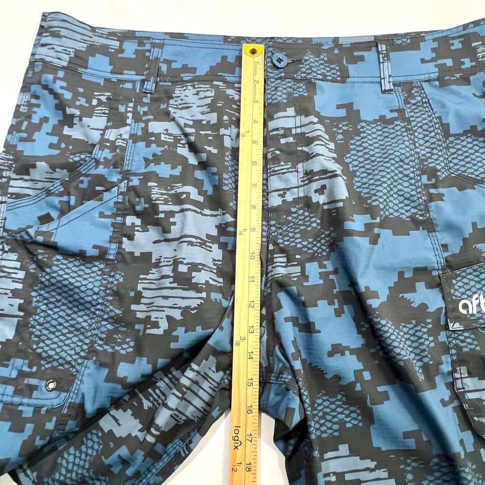 AFTCO M82 Tactical Fishing Shorts Men's Size 42 Blue Camo Stretch Quick Dry - Picture 9 of 13